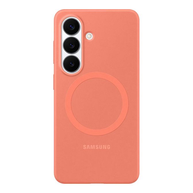 Silikonski magnetni ovitek za Samsung Galaxy S26, koralno rdeč