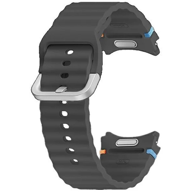 Silikonski pašček Samsung  ET-SNL31LBE za uro Samsung Watch 6 in Watch 6 Sport, Watch 4, Watch 5, size M / L - temno siv