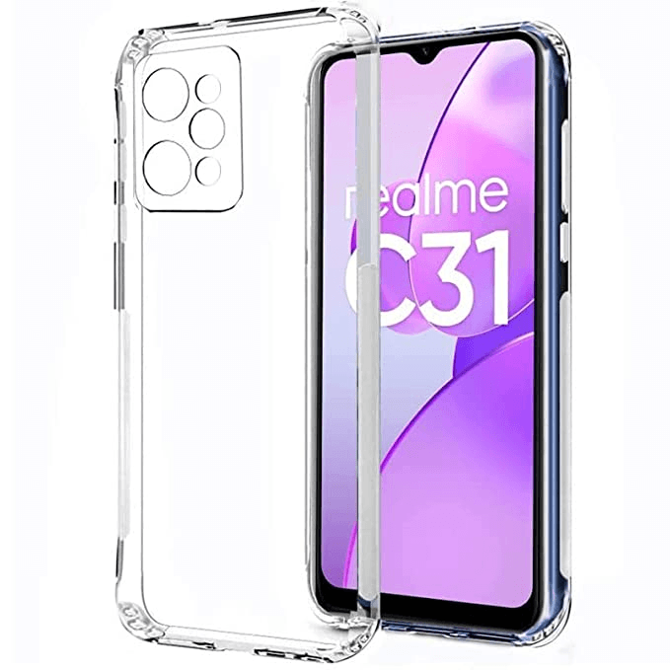 Silikonski ovitek ANTISHOCK za Realme C31 - prozoren