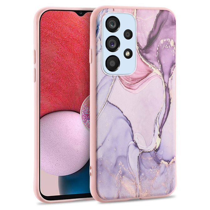 Silikonski ovitek Marmor za Samsung Galaxy A34 - roza