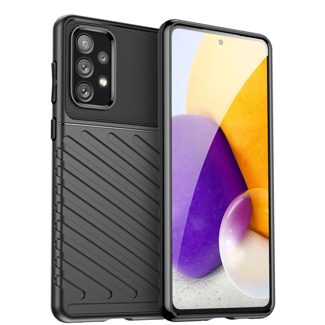 Silikonski ovitek Thunder Armor za Samsung Galaxy A23 - črn