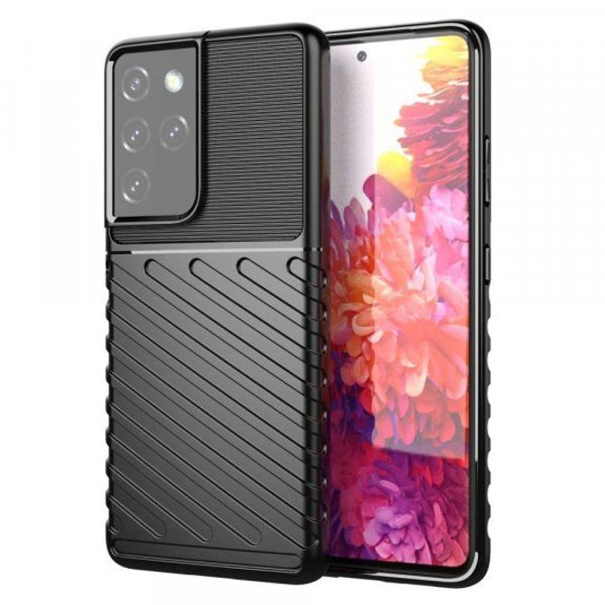 Silikonski ovitek Thunder Armor za Samsung Galaxy S21 Plus G996 - črn