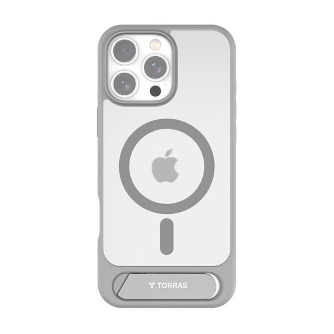 Ovitek Torras Pstand Series za iPhone 16 ProMax (siv)