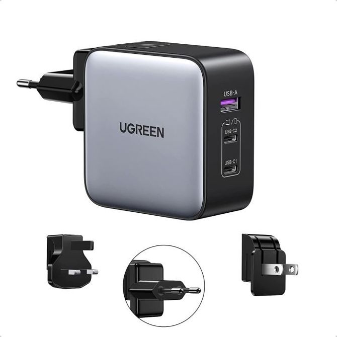 Polnilec Ugreen Nexode 65W USB A + USB C GaN II PD 3.0