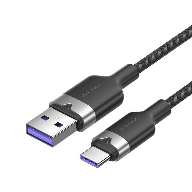 Kabel USB 2.0 A na USB-C 6A Vention CTOBH 2M (črn)