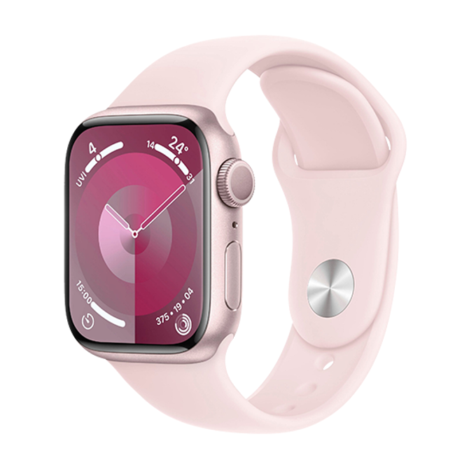 Watch Apple Watch Series 9 GPS 41mm Pink Aluminium Case with Sport Band M/L - Light Pink EU