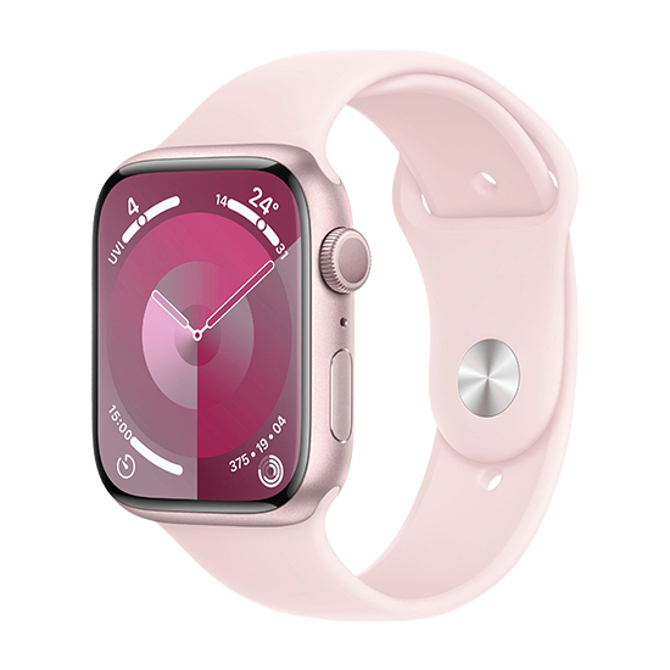 Watch Apple Watch Series 9 GPS 41mm Pink Aluminium Case with Sport Band S/M - Light Pink EU