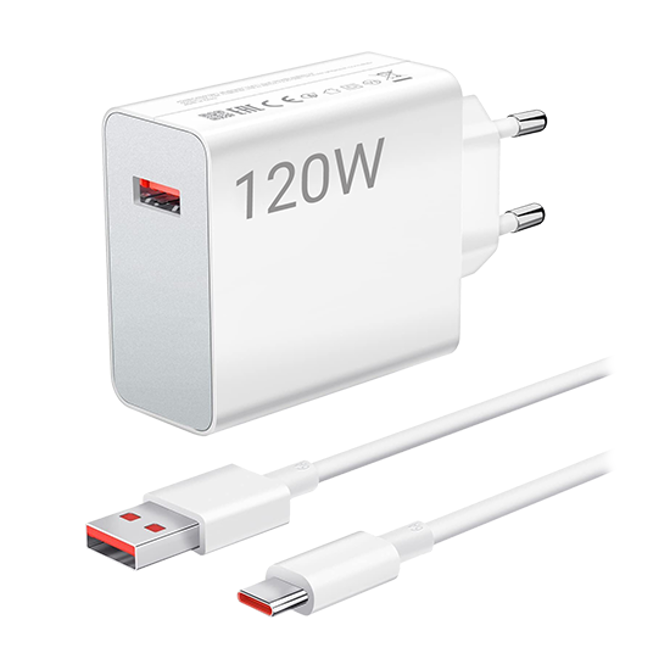 Hišni polnilec Xiaomi 120W (Type A) + USB-C kabel bel