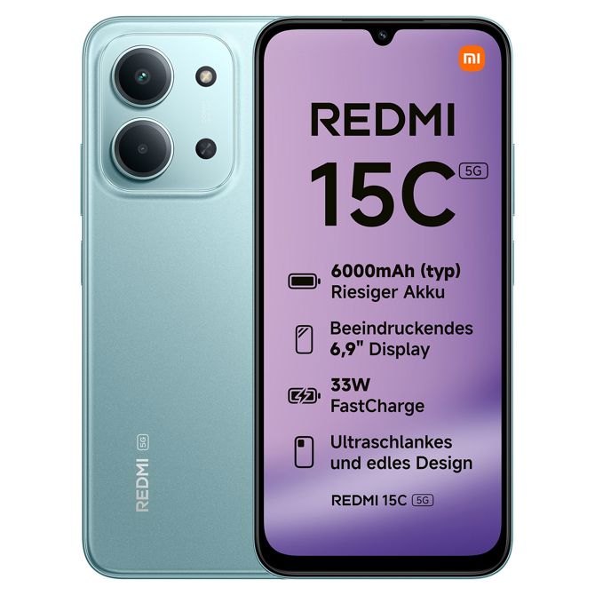 Xiaomi Redmi 15C 5G Dual Sim 4RAM 128GB mint zelena