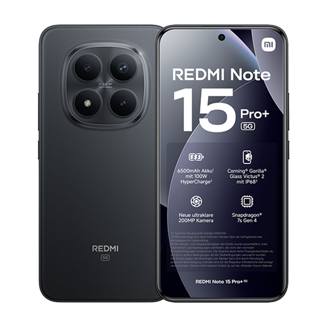 Pametni telefon Xiaomi Redmi Note 15 Pro+ 5G Dual Sim 8GB RAM 256GB črn