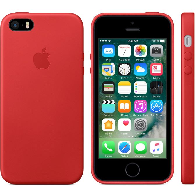 Apple iPhone SE Leather Case - (PRODUCT)RED 3