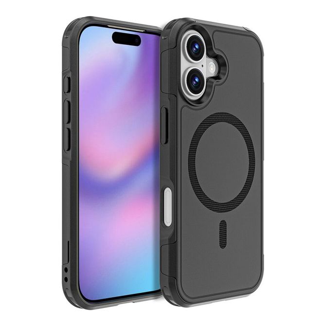 Ovitki za telefon 4Smarts Defend za Apple iPhone 17, MagSafe podpora, odpornost na udarce, ojačani robovi, črn polikarbonat TPU 2