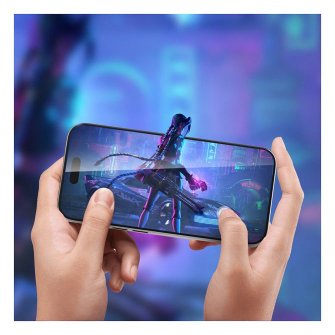 Zaščitno steklo 4Smarts za iPhone 17 Pro, 9H trdota, kaljeno steklo, prozorno, z okvirjem za enostavno montažo 5