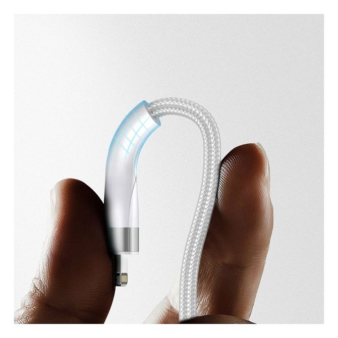 Podatkovni kabel 4Smarts 4v2, USB-A/USB-C/Micro USB/Lightning, 1,2 m, pleten najlon, bel 6