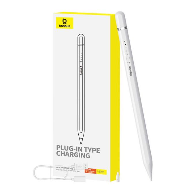 Aktivno pisalo Baseus Smooth Writing Series z vtičnikom za polnjenje, lightning (bela) 5