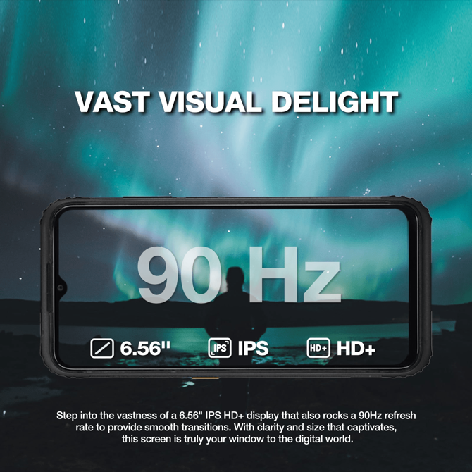 Pametni telefon AGM H6 4G 4+4GB/128GB DS Android 13, Kamera 50MP dual AI - črn 6