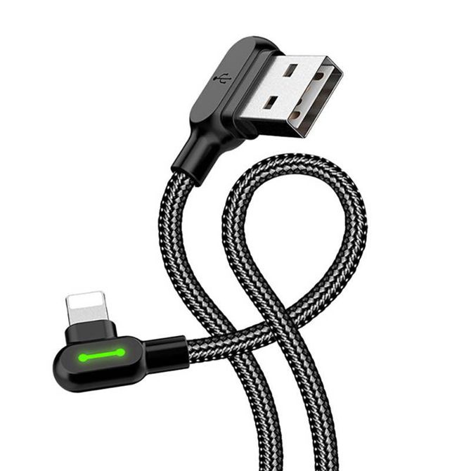Kotni USB Lightning kabel Mcdodo CA-4671 LED, 1,2 m (črn) 2