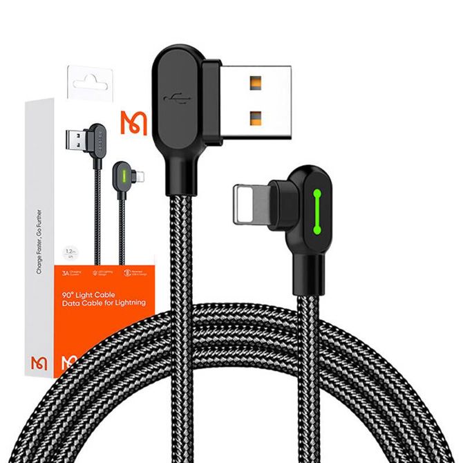 Kotni USB Lightning kabel Mcdodo CA-4671 LED, 1,2 m (črn) 3