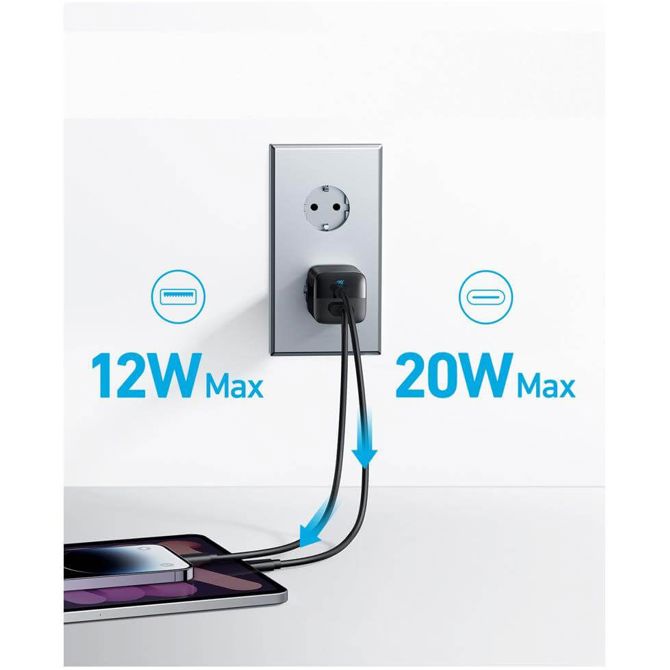 Anker polnilec 323 1xA 1xC 33W, bel 2503w93eo7l2 3