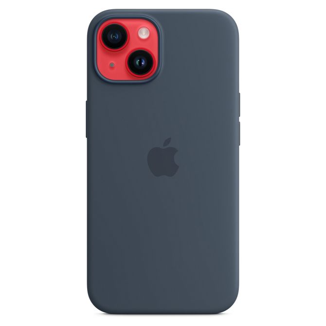 Silikonski ovitek APPLE iPhone 14 z MagSafe - Storm Blue 5