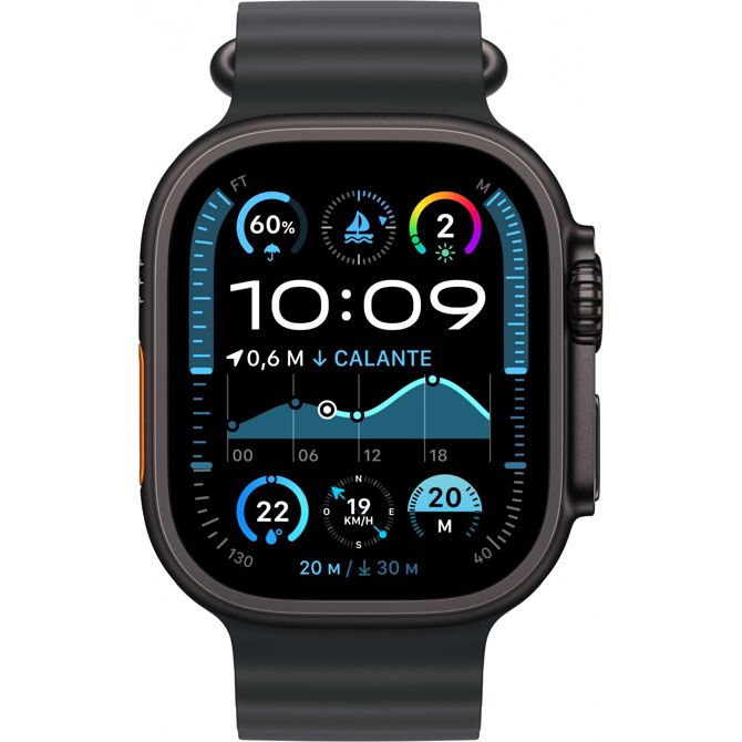 Apple Watch Ultra 2 GPS + Cellular 49 mm črno ohišje iz titana s črnim paščkom Ocean 2