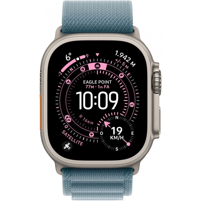 Pametna ura Apple Watch Ultra 3 Titanium Cellular 49mm Natur (Alpine Loop svetlo modra) Large 2
