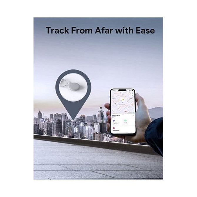 Pametni iskalnik Aukey Track Mate 1 BT, Find My, alarm 80 dB, zamenljiva baterija, temno siva 4