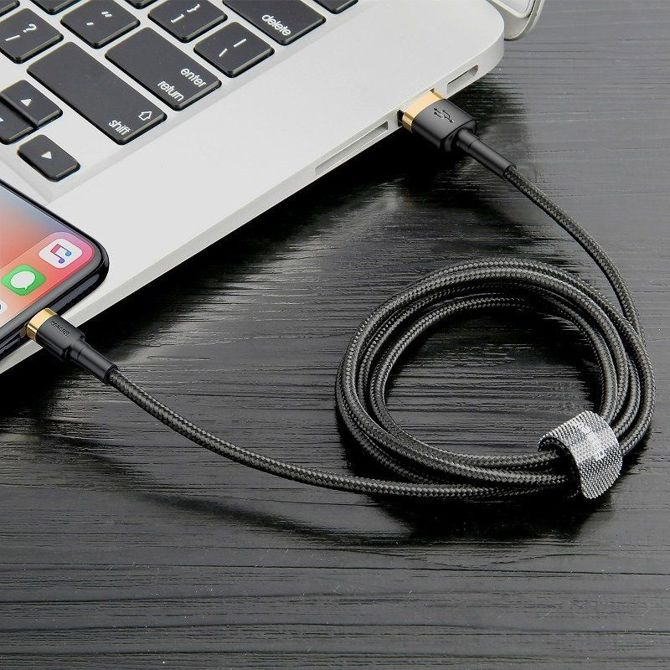 Baseus Cafule kabel USB Lightning 2.4A 1m (zlat+črn) 6