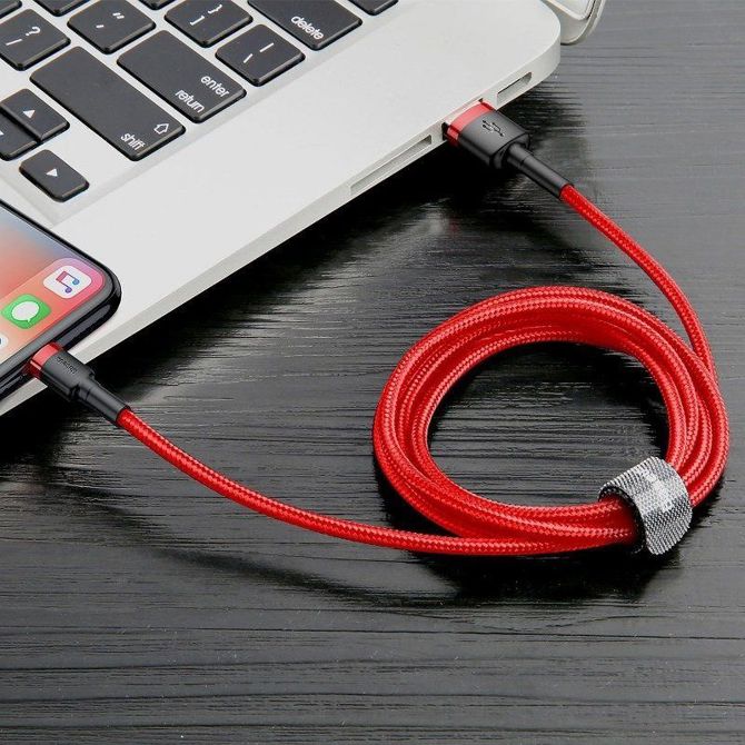 Baseus Cafule kabel USB Lightning 2A 3m (rdeč) 6
