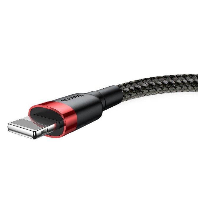 Baseus Cafule USB Lightning kabel 1,5A 2m (črna+rdeča) 4