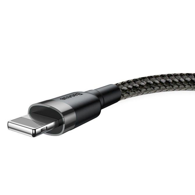 Baseus Cafule USB Lightning kabel 1,5A 2m (siv+črn) 4