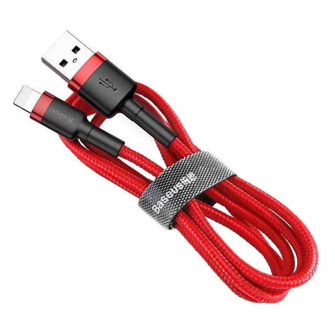 Baseus Cafule USB Lightning kabel 2,4A 0,5m (rdeč) 4