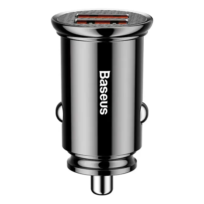 Avtopolnilec Baseus Circular 2xUSB QC3.0 5A 30W (črn) 2