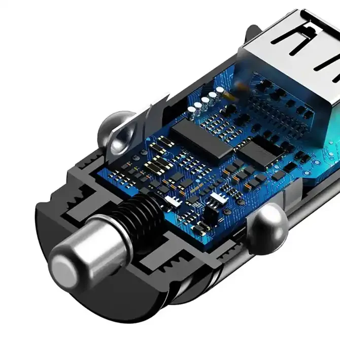 Avtopolnilec Baseus Circular 2xUSB QC3.0 5A 30W (črn) 5