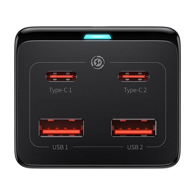 Stenski polnilec / powerstrip  Baseus GaN3 Pro 2xUSB + 2xUSB-C + AC, 100W (črn) 5