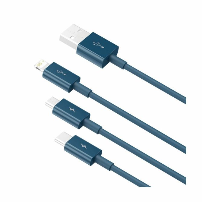 Baseus kabel USB 3v1 Lightning/TipC/ Mikro 1.5m moder CAMLTYS-03 3