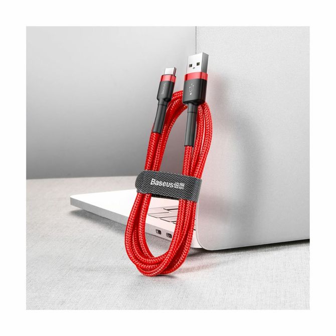 Baseus kabel USB A-C 0,5m 3A Cafule rdeč CATKLF-A09 4