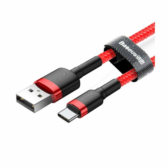 Baseus kabel USB A-C 1m 3A Cafule rdeč CATKLF-B09 3