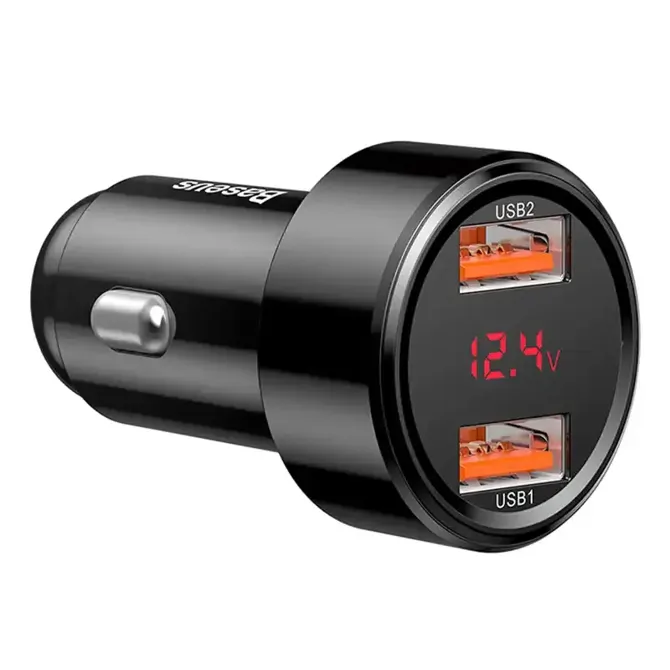 Avtopolnilec Baseus Magic 2x USB QC 3.0 45W (črn) 5