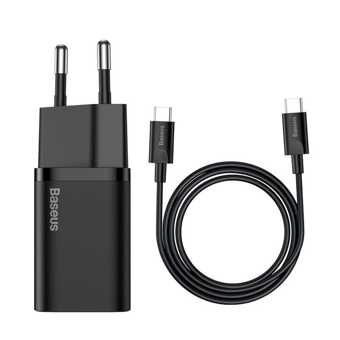 Baseus Super Si Quick Charger 1C 25W z USB-C kablom za USB-C 1m (črn) 2