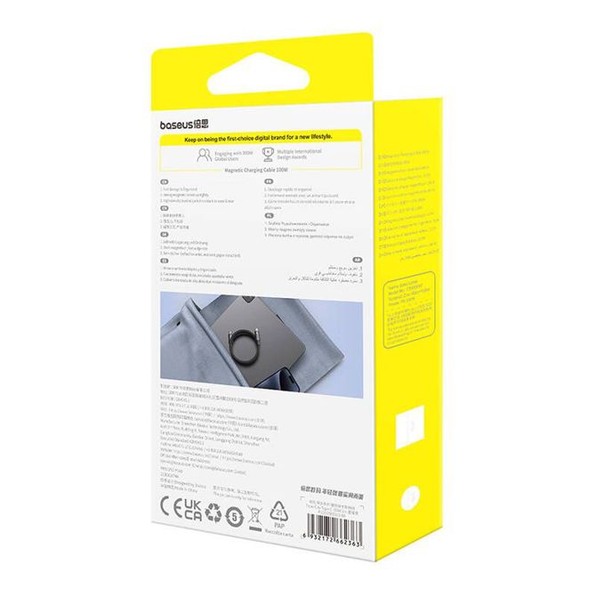 Baseus Tungsten Gold polnilni kabel USB-C v USB-C 100W 1m (črn) 4