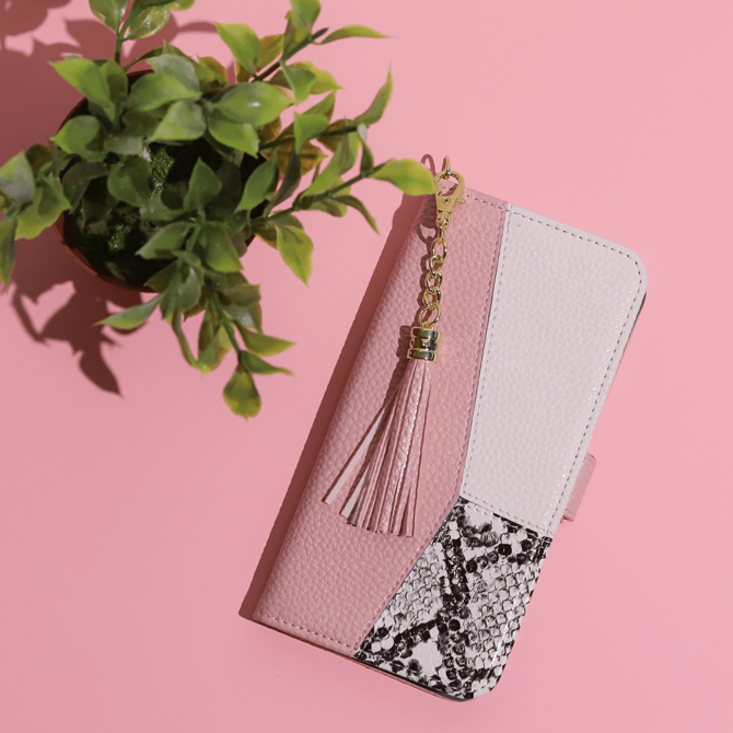 Beauty preklopna torbica za Samsung Galaxy A53 roza črna 5