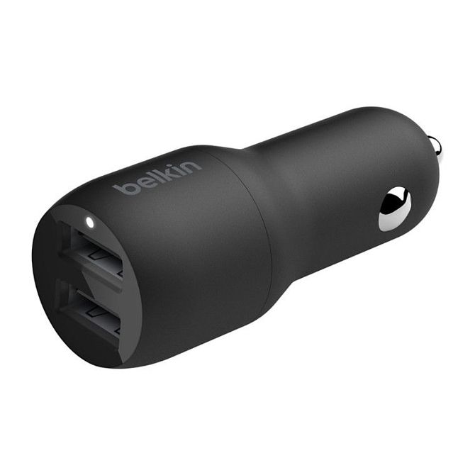 Belkin Dual USB-A avtopolnilec vključno s kablom USB-C 1m 24W črn 5