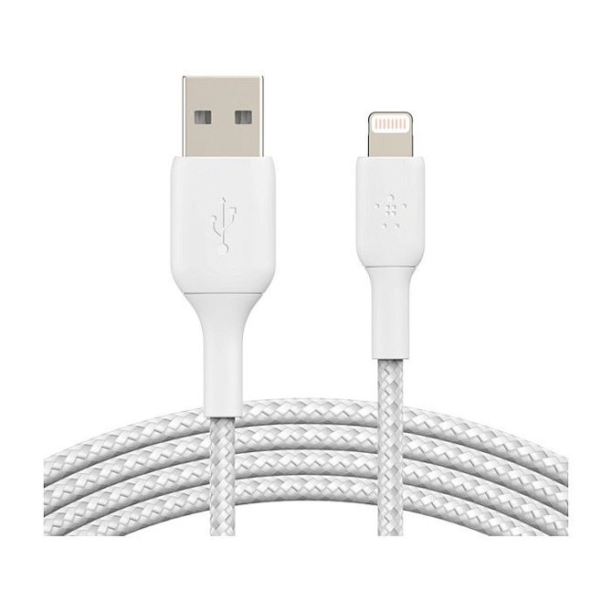 Belkin Lightning kabel za polnjenje/sinhronizacijo, prekrit mfi 1m, bel 2