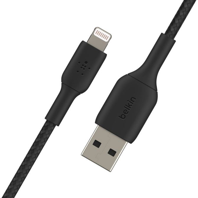 Belkin Lightning kabel za polnjenje/sinhronizacijo, obložen mfi 2m, črn 2