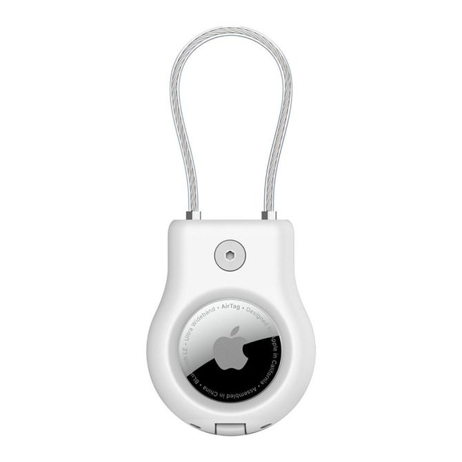 Varno držalo Belkin z žično zanko Apple AirTag, belo 2