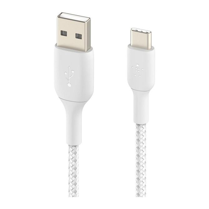 Belkin USB-C/USB-A kabel prevlečen, 2 m, bel 5