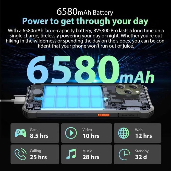 Pametni robustni telefon Blackview  BV5300 PRO 4/64GB, oranžen 2
