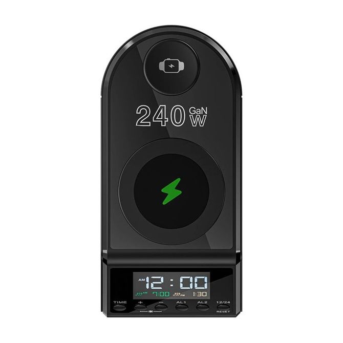 Budilka Blitzwolf BW-FW10 s polnilnikom 2xUSB-A, 4xUSB-C, 240W 5