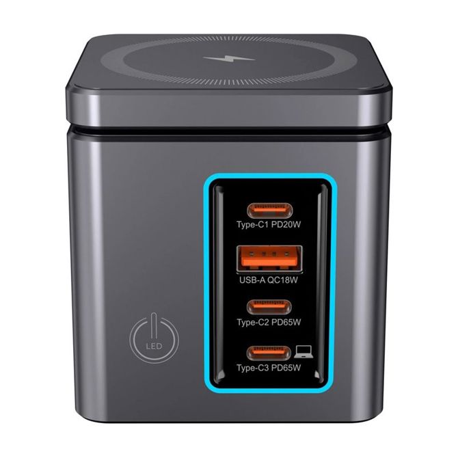 Blitzwolf BW-i113 GaN, USB-A, 3xUSB-C, 105W omrežni polnilnik 3